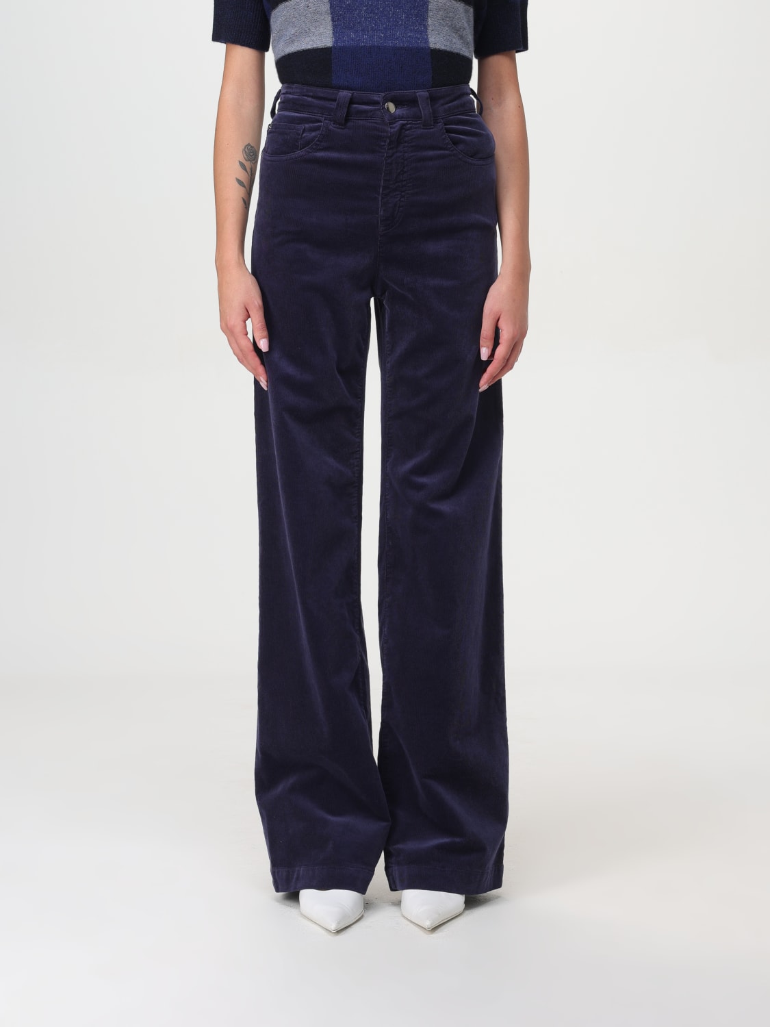 Giglio Pantalone Emporio Armani in velluto