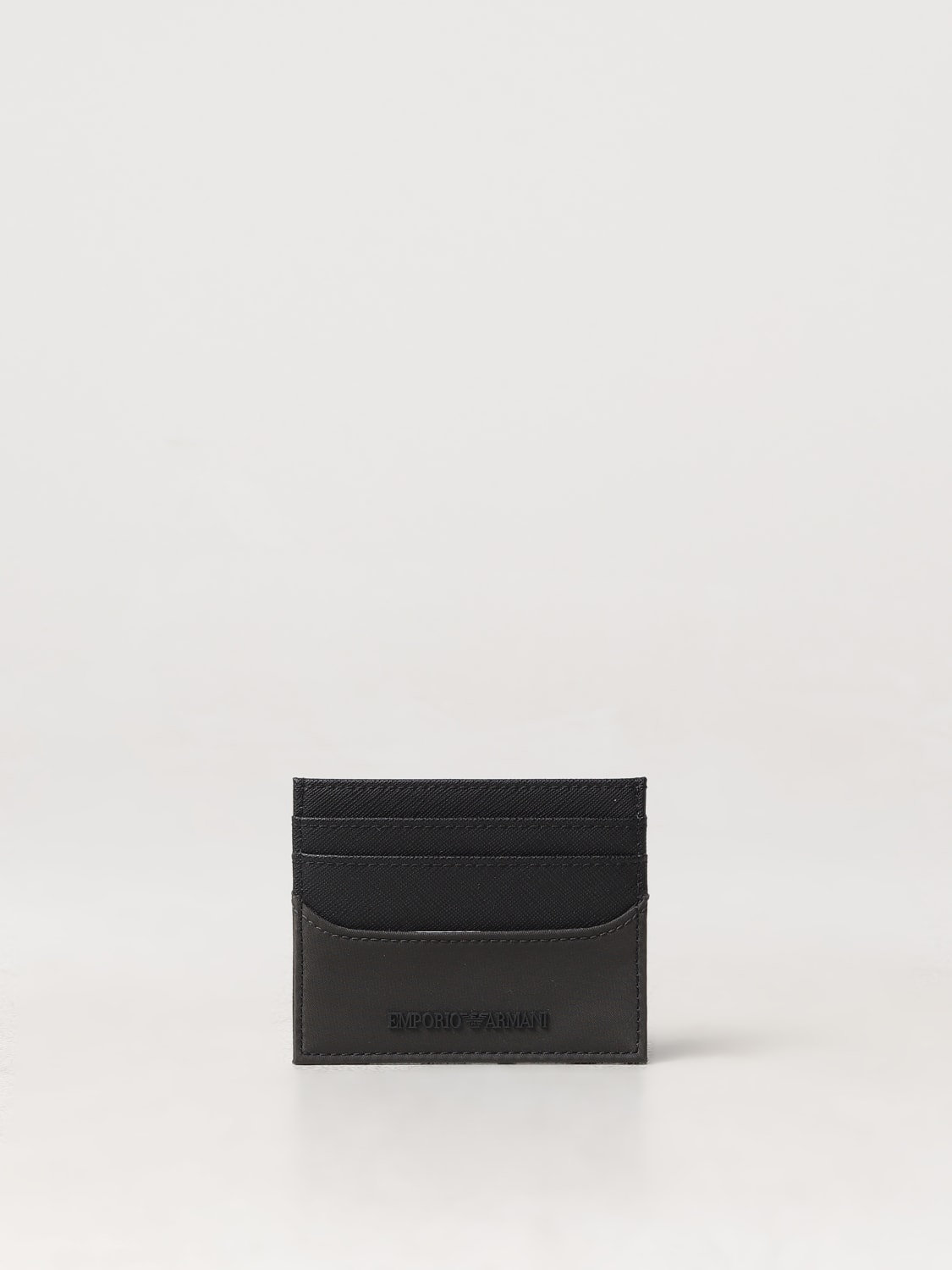 Giglio Portacarte di credito Emporio Armani in pelle sintetica saffiano