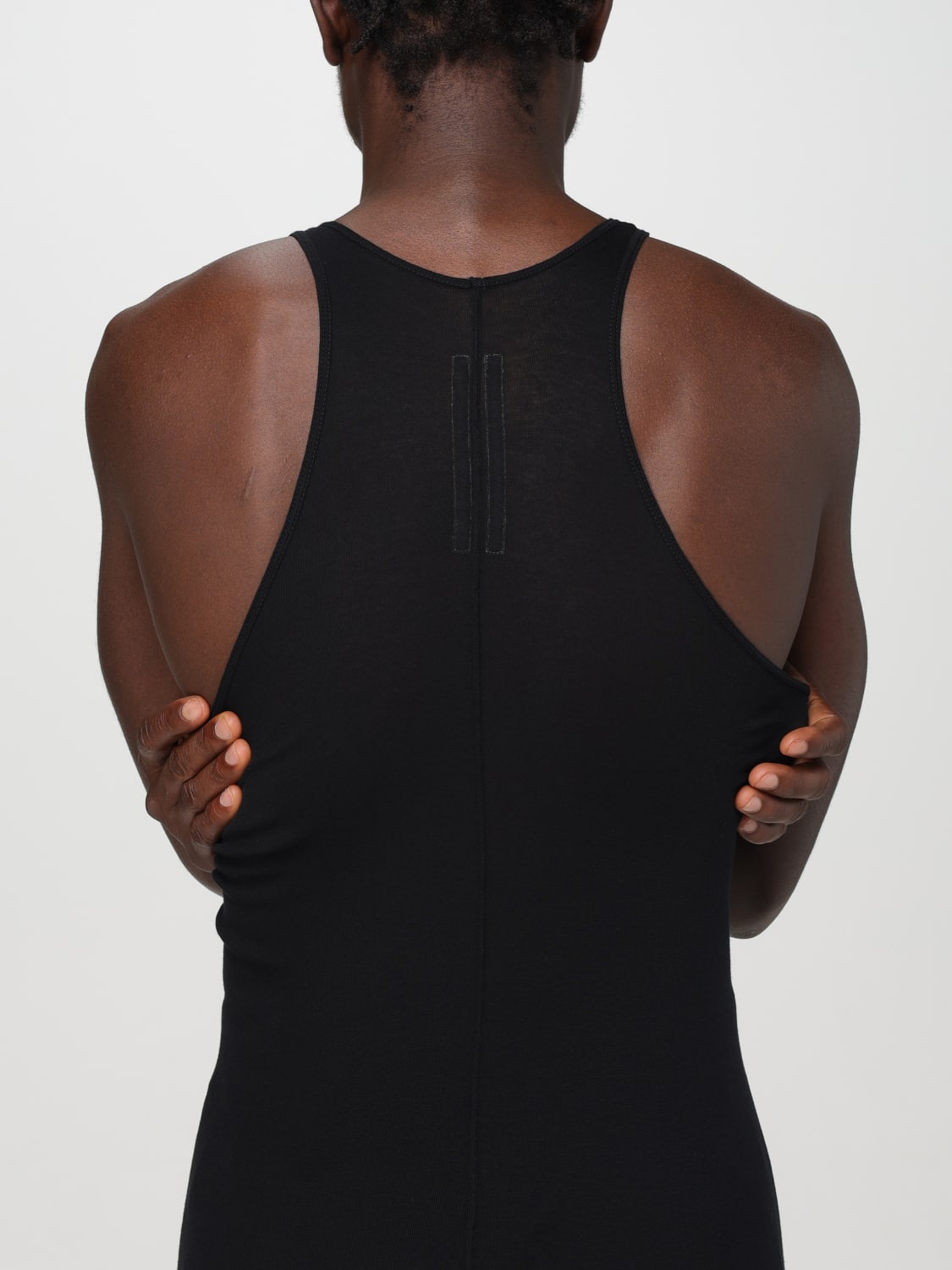 RICK OWENS TANK TOP: Rick Owens cotton tank top, Black - Img 5