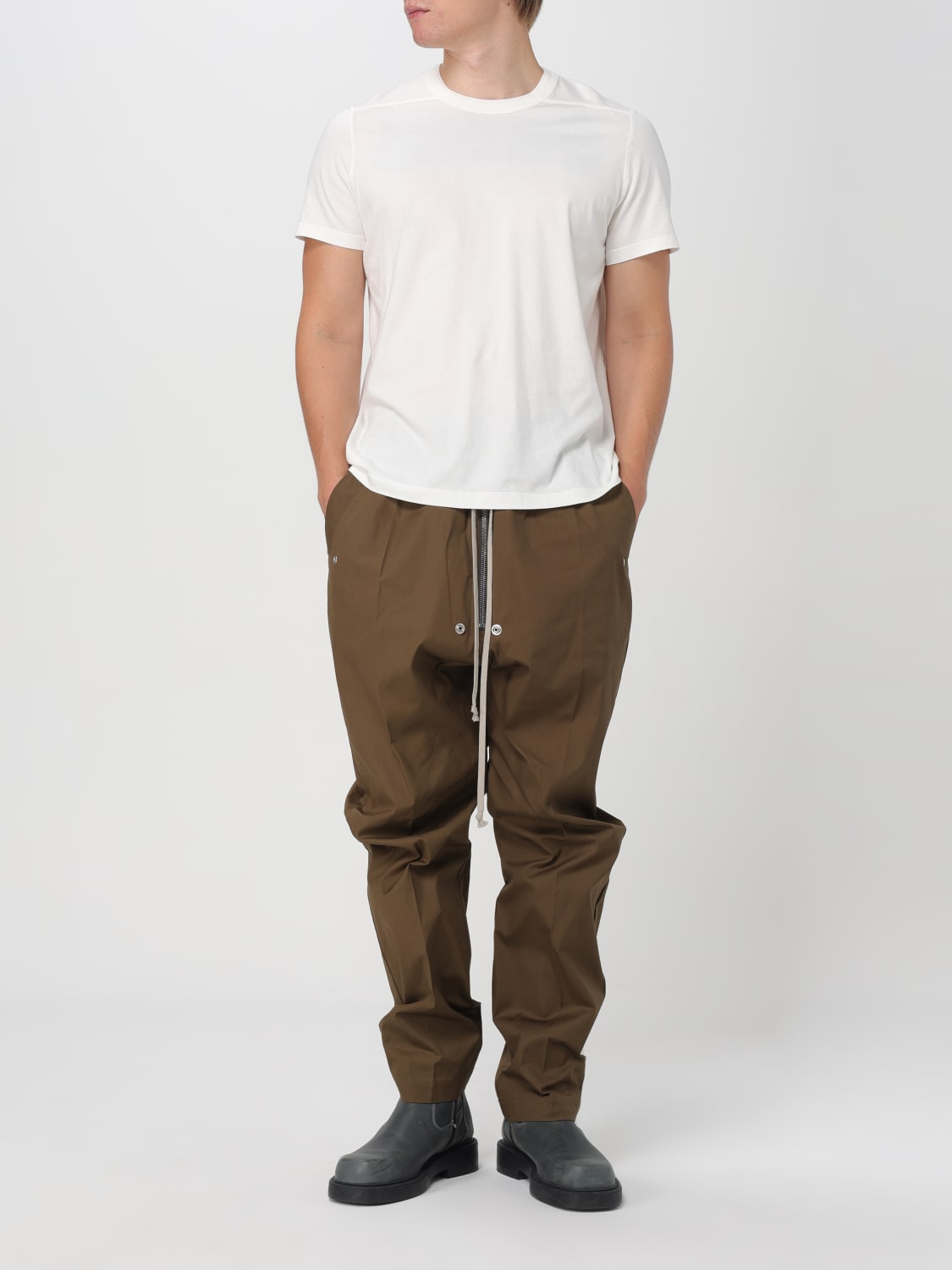 RICK OWENS T-SHIRT: T-shirt men Rick Owens, Milk - Img 2