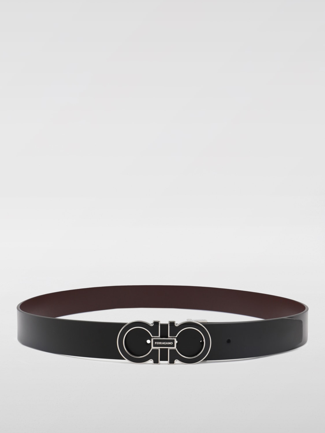 FERRAGAMO BELT: Belt men Ferragamo, Black - Img 1