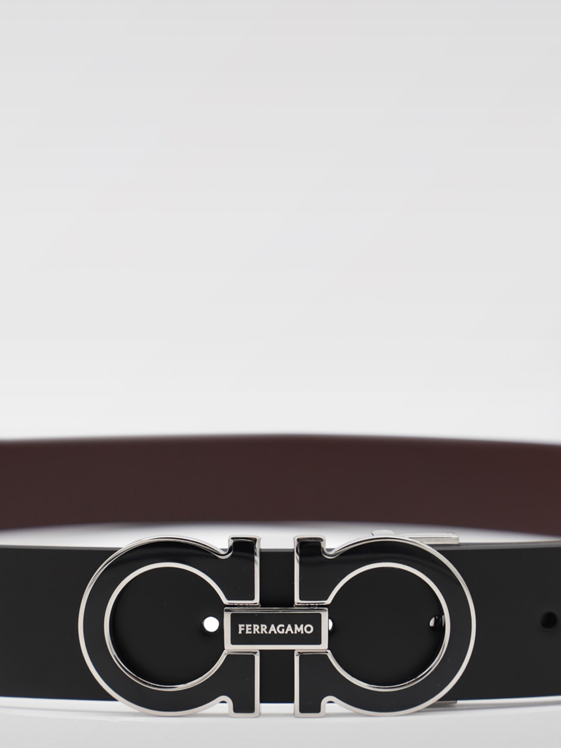 FERRAGAMO BELT: Belt men Ferragamo, Black - Img 2