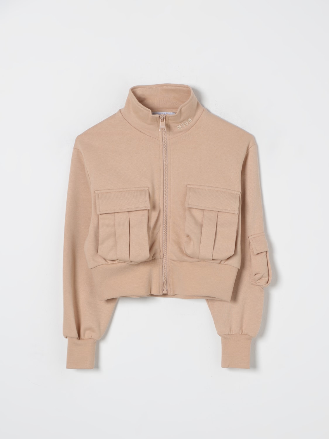 MSGM KIDS VESTE: Manteau enfant MSGM Kids, Beige - Img 1