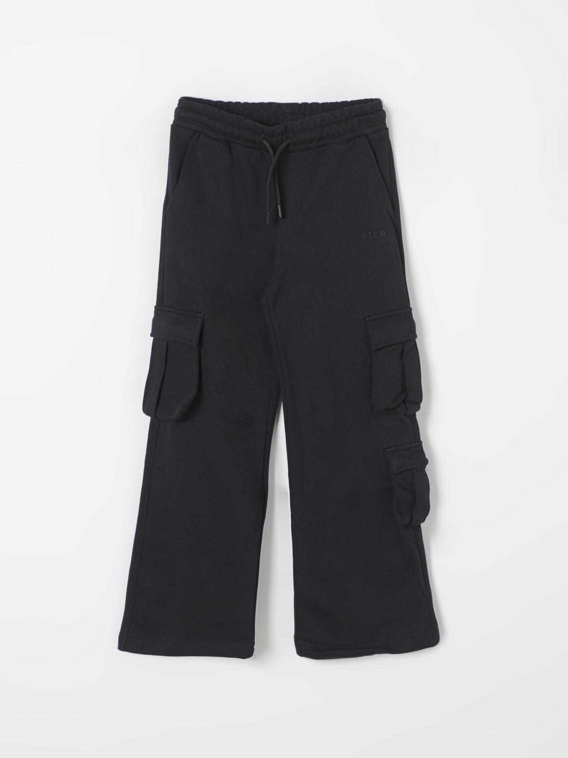 MSGM KIDS PANTALONE: Pantalone jogging cargo MSGM Kids, Nero - Img 1