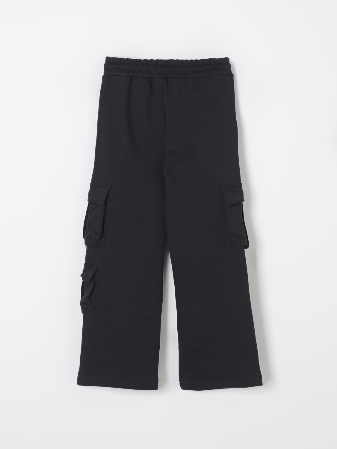 MSGM KIDS PANTALONE: Pantalone jogging cargo MSGM Kids, Nero - Img 2