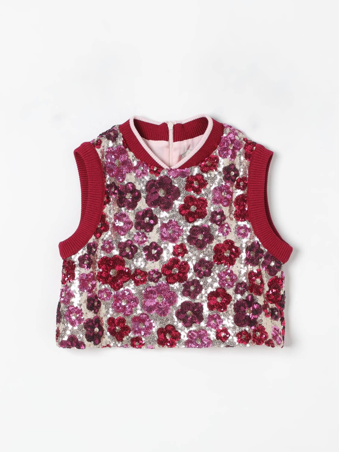 SIMONETTA TOP: Sweater kids Simonetta, Fuchsia - Img 1