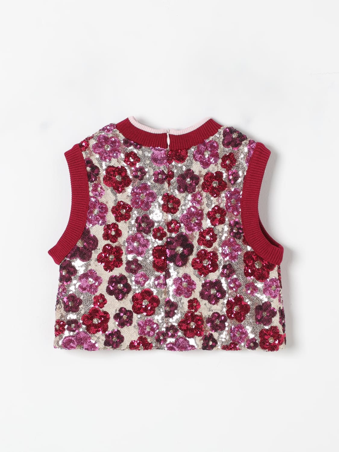 SIMONETTA TOP: Sweater kids Simonetta, Fuchsia - Img 2