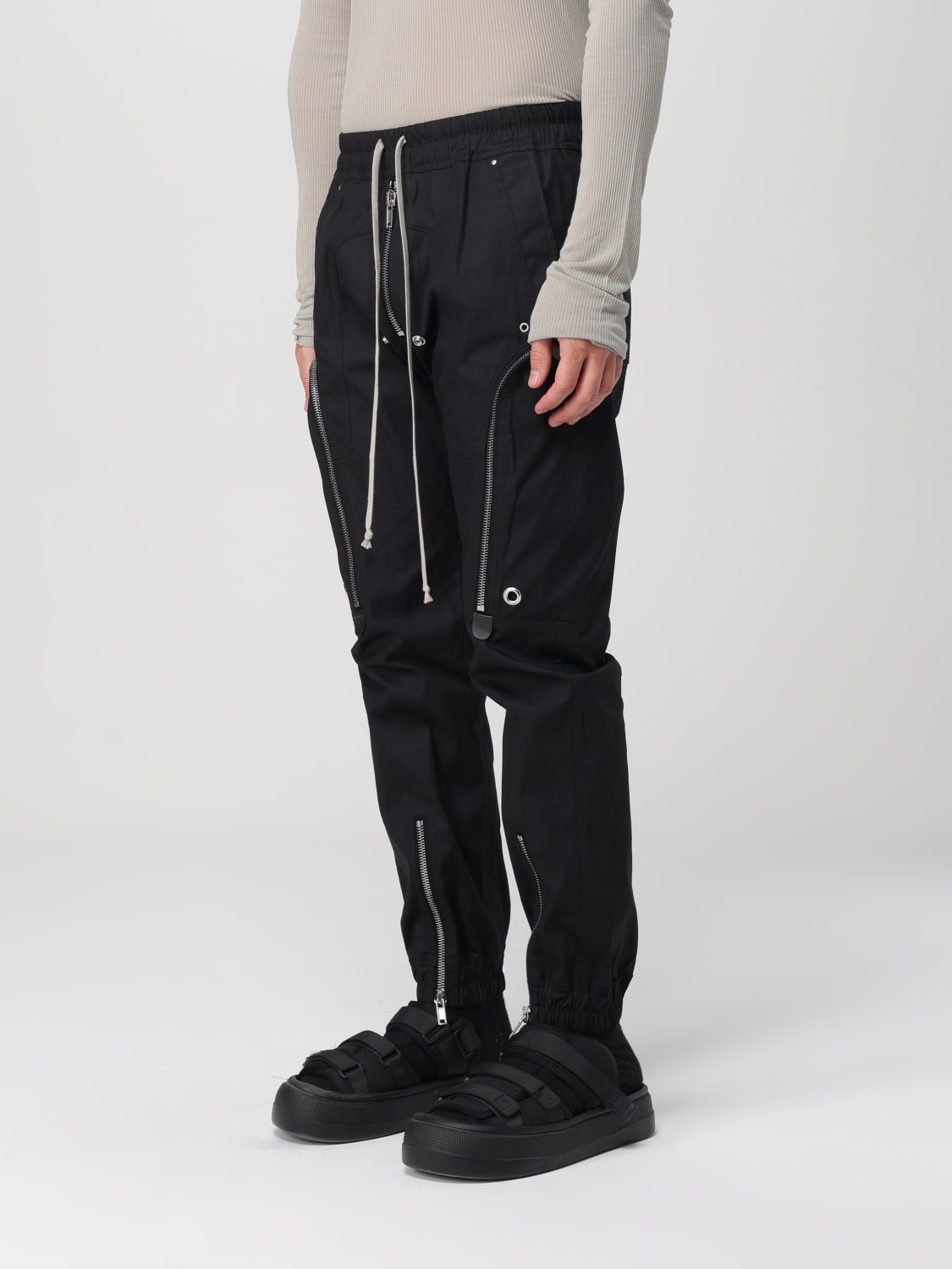 RICK OWENS: Pants men - Black | Rick Owens pants RU02D6377TE