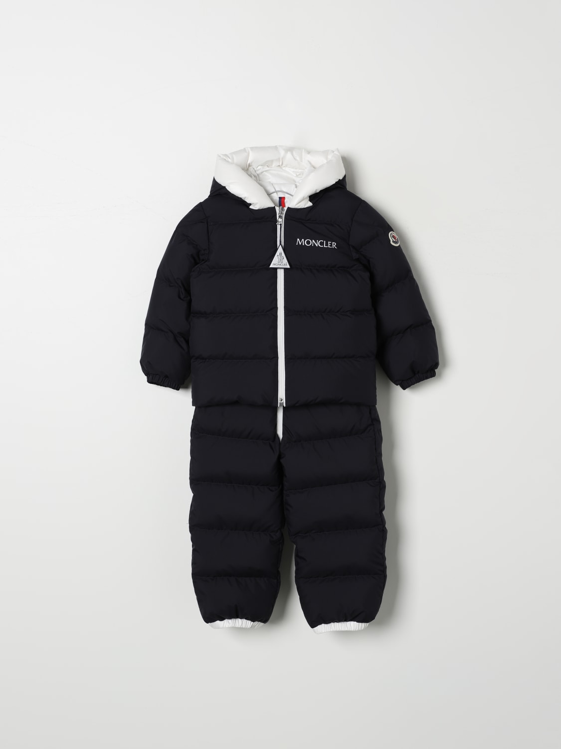 MONCLER TRACKSUITS: Moncler ski suit with logo, Blue - Img 1