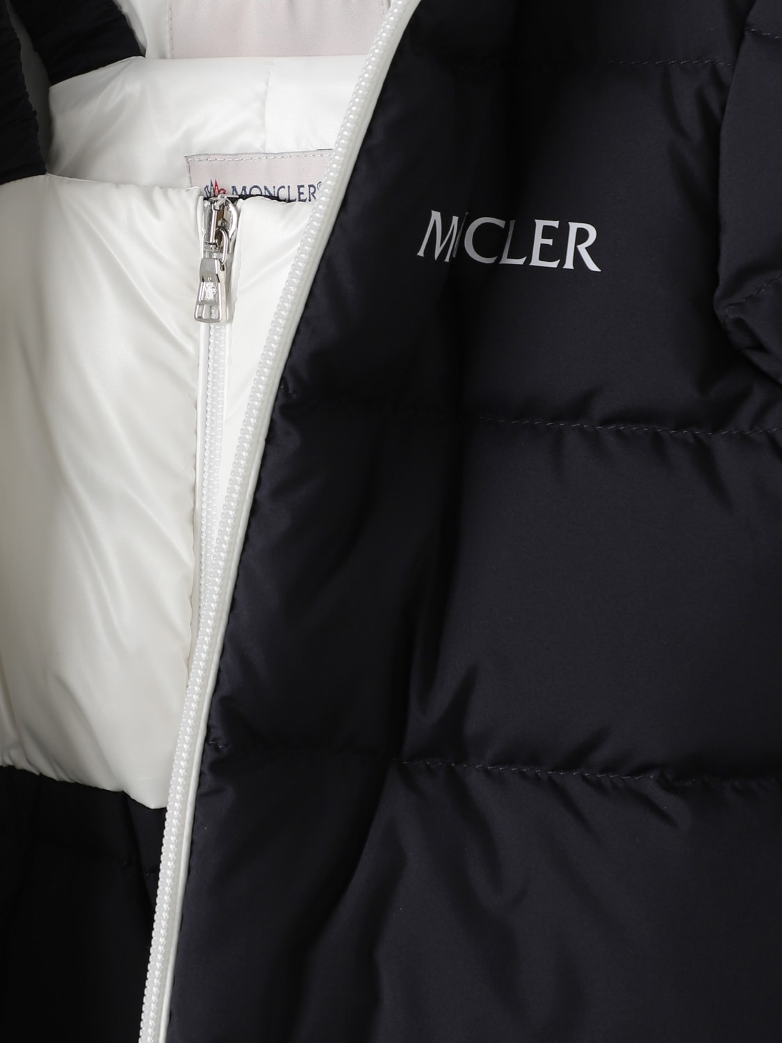 MONCLER TUTA: Tuta da neve con logo Moncler, Blue - Img 3