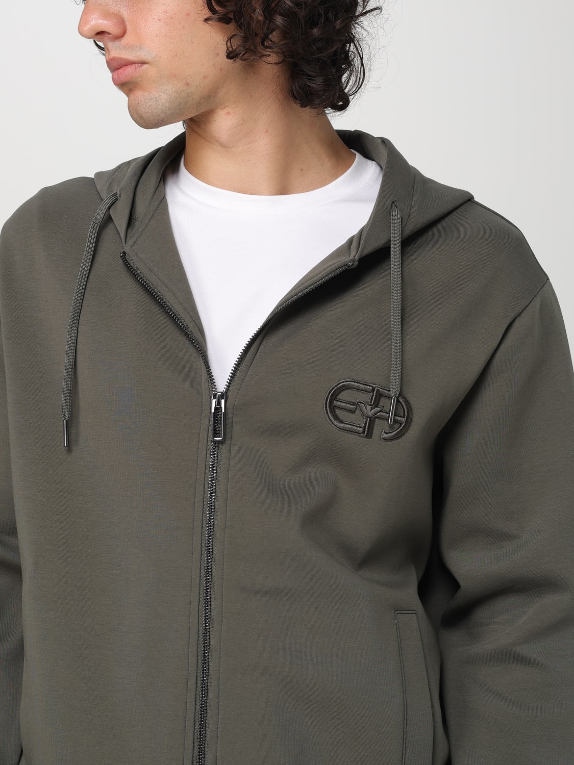 EMPORIO ARMANI Sweatshirt men Olive Emporio Armani sweatshirt 8N1ML61JHSZ online at GIGLIO.COM
