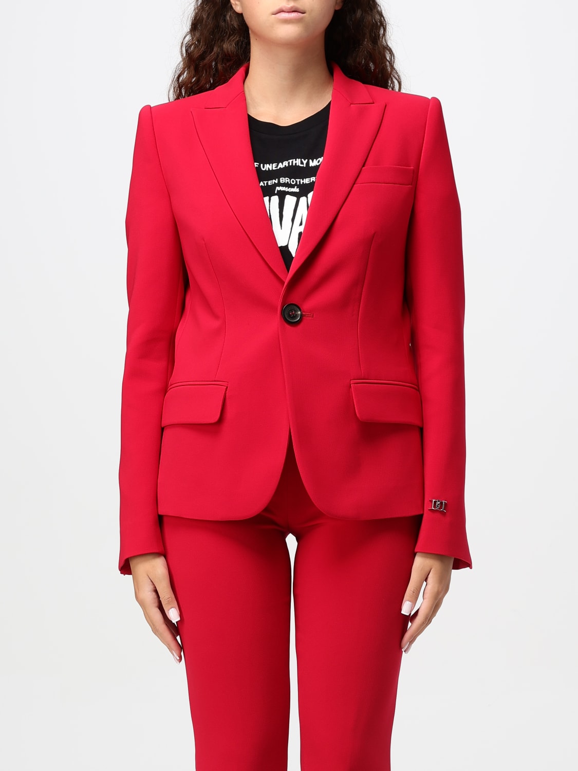 DSQUARED2 BLAZER: Blazer a monopetto Dsquared2, Rosso - Img 1