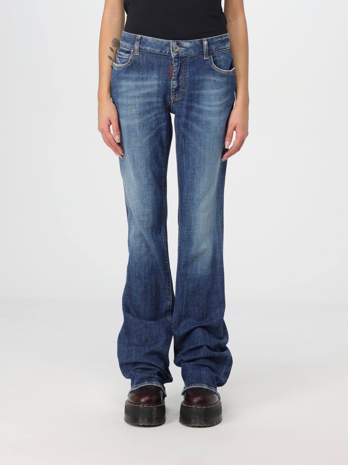 DSQUARED2 JEANS: Jeans femme Dsquared2, Bleu - Img 1