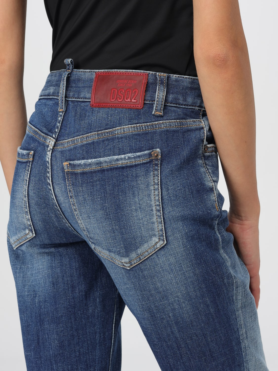 DSQUARED2 JEANS: Jeans Dsquared2 in denim di cotone , Blue - Img 4