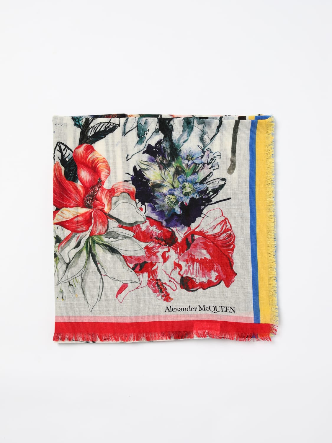 ALEXANDER MCQUEEN SCARF: Scarf woman Alexander McQueen, Red - Img 1