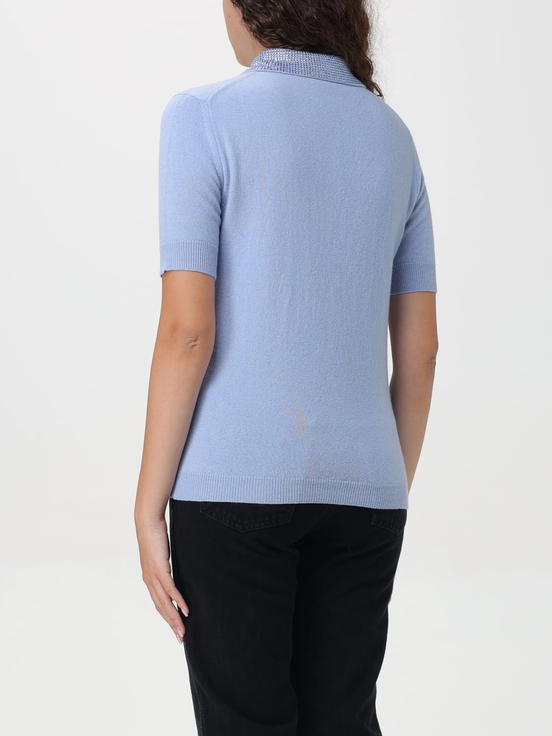 BLUMARINE POLO SHIRT: Polo shirt woman Blumarine, Blue - Img 2