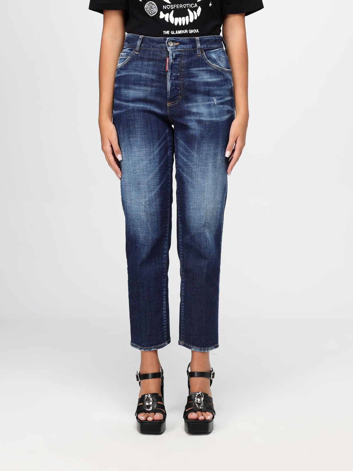 DSQUARED2 JEANS: Jeans femme Dsquared2, Bleu - Img 1