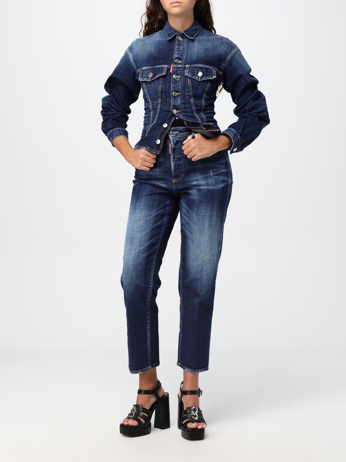 DSQUARED2 JEANS: Jeans femme Dsquared2, Bleu - Img 2