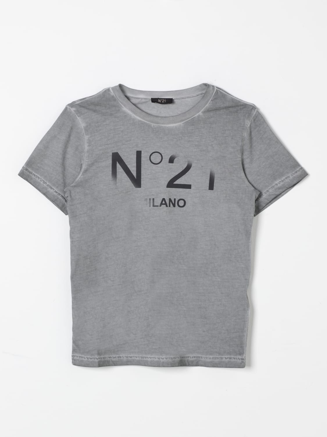 N° 21 T-SHIRT: T-shirt kids N° 21, Grey - Img 1