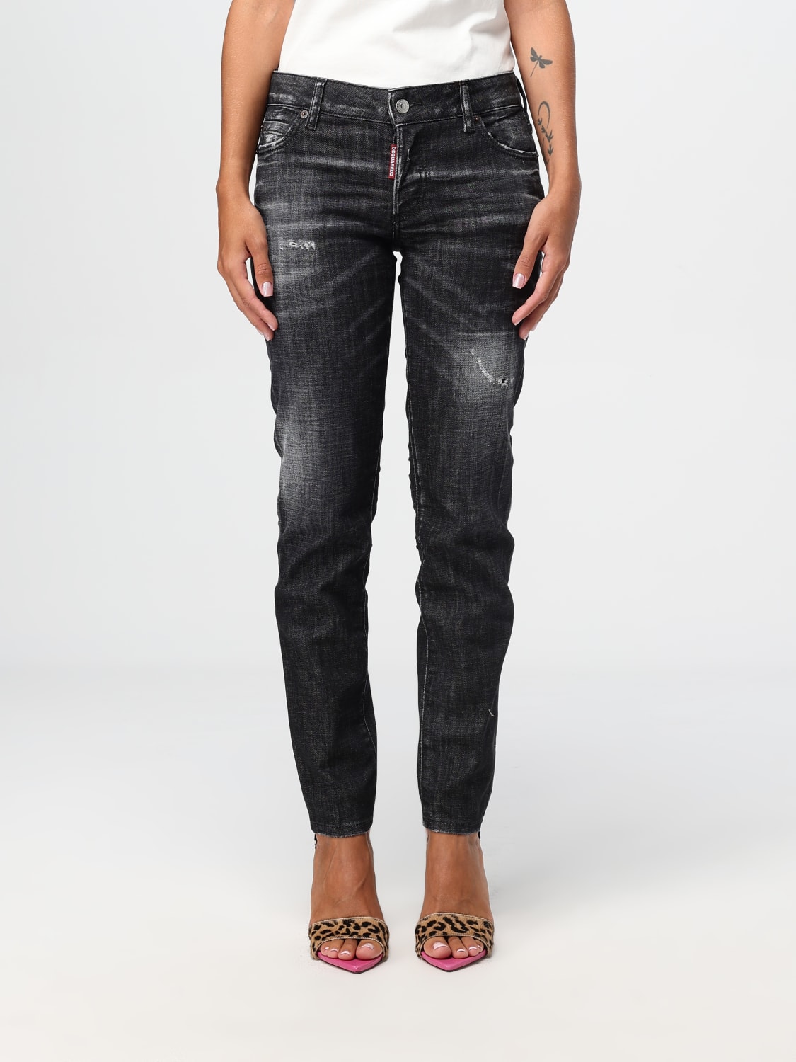 DSQUARED2 JEANS: Jeans femme Dsquared2, Noir - Img 1