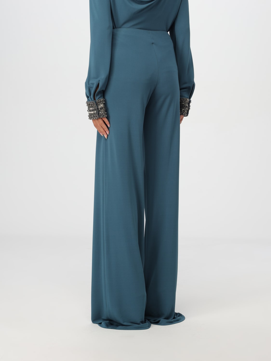 ALBERTA FERRETTI PANTALON: Pantalon femme Alberta Ferretti, Bleu Pétrole - Img 3