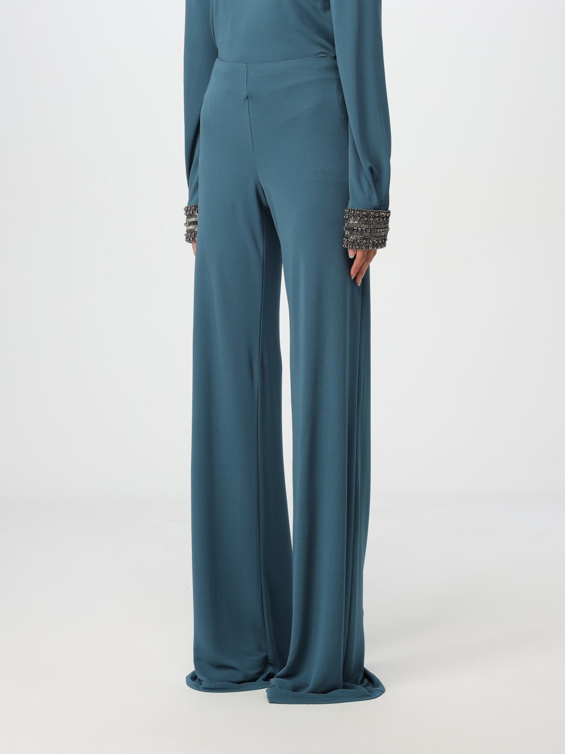 ALBERTA FERRETTI PANTALON: Pantalon femme Alberta Ferretti, Bleu Pétrole - Img 4