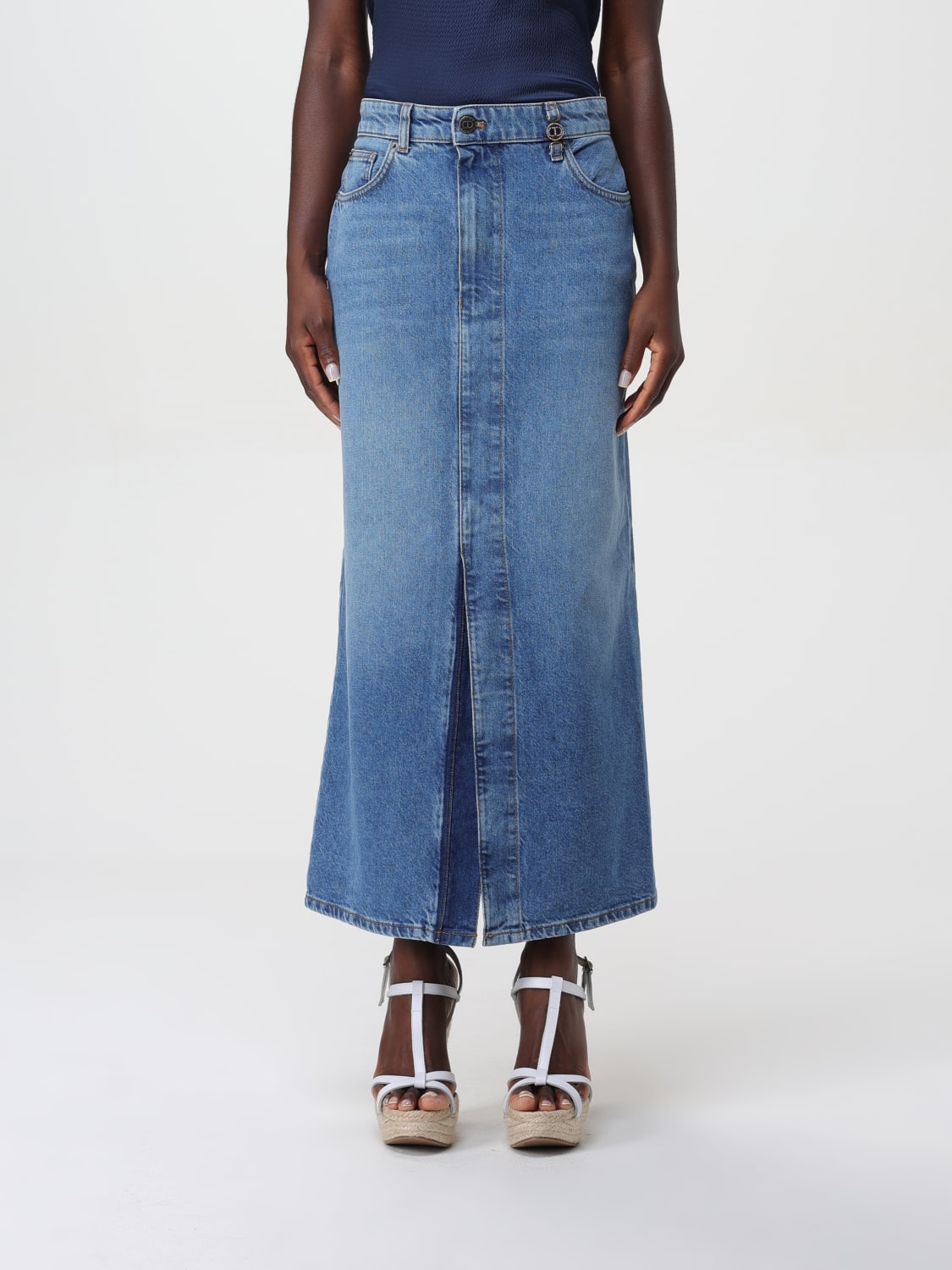 TWINSET SKIRT: Skirt woman Twinset, Denim - Img 1