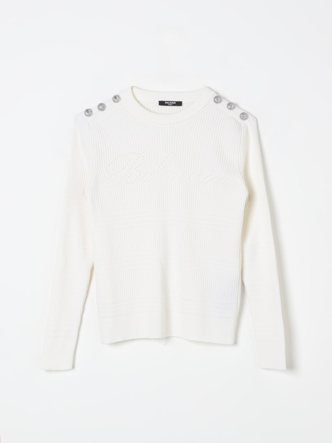 BALMAIN SWEATER: Sweater kids Balmain, Ivory - Img 1