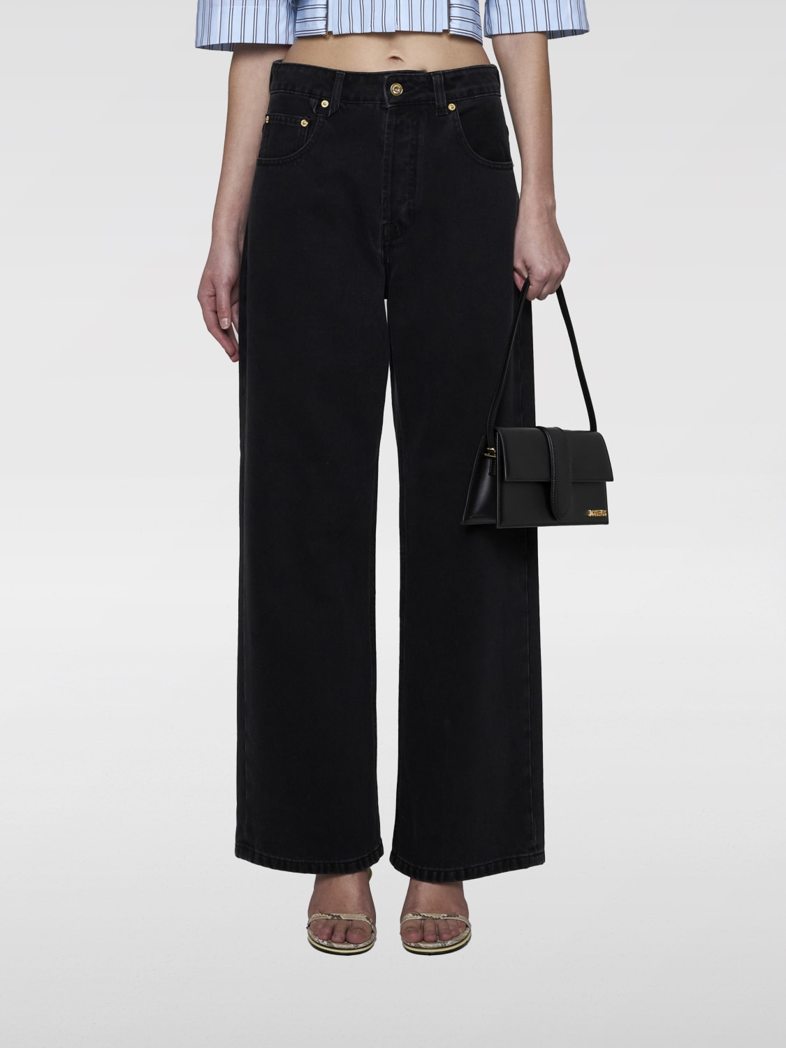 JACQUEMUS JEANS: Jeans woman Jacquemus, Black - Img 1