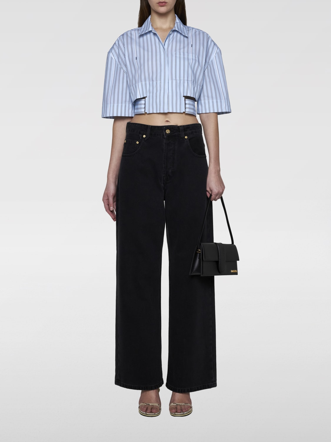 JACQUEMUS JEANS: Jeans woman Jacquemus, Black - Img 2