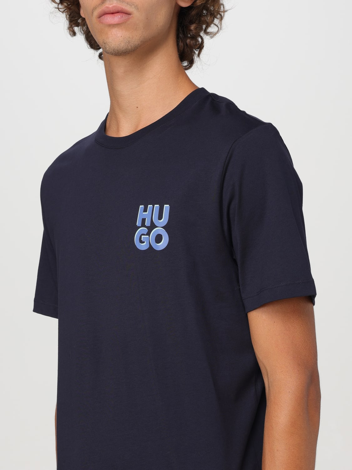 HUGO T-SHIRT: T-shirt men Hugo, Blue - Img 3