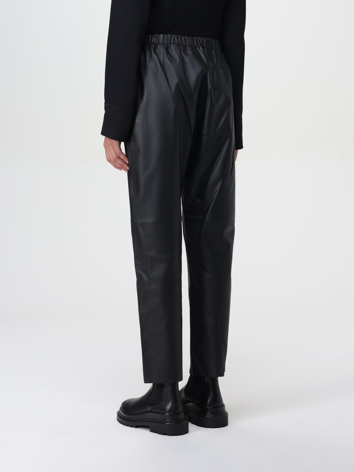 パンツ FORTE FORTE Women Straight Pants 13559MYPANTS8001 BLACK Forte Forte high-waisted wide-leg Trousers | Black | FARFETCH JO