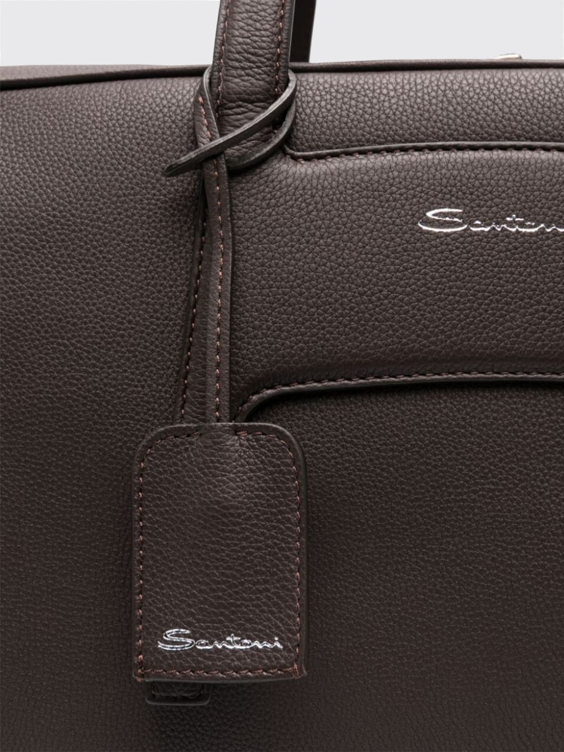 SANTONI TRAVEL BAG: Bags men Santoni, Brown - Img 3