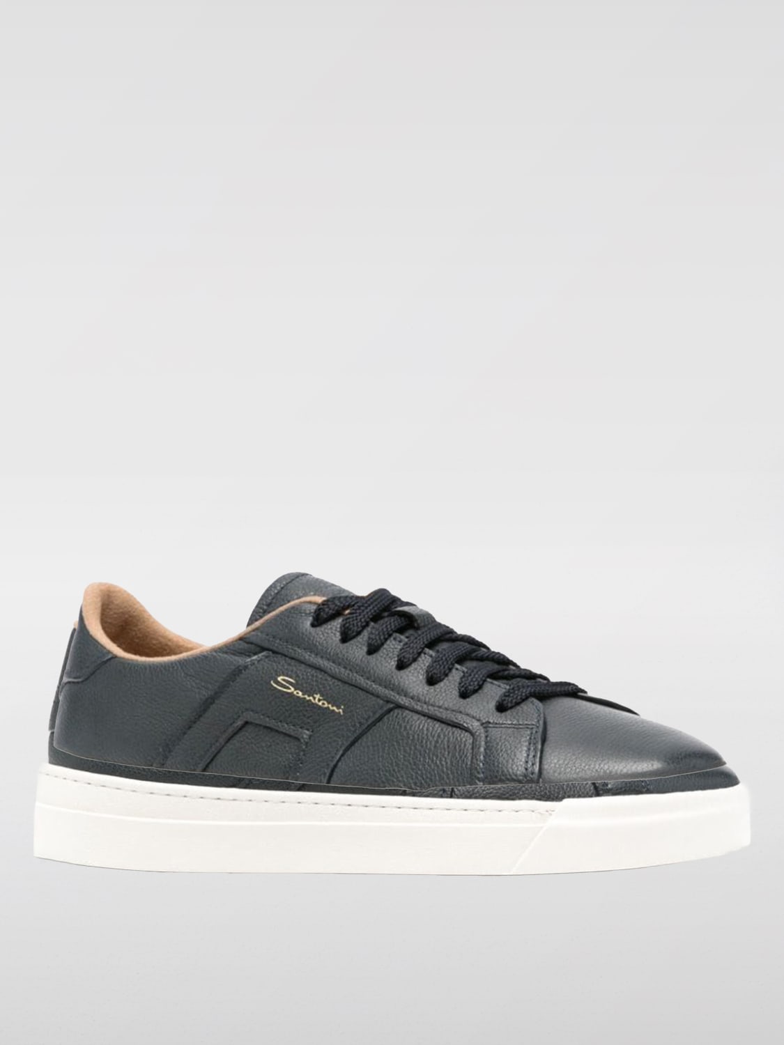 SANTONI SNEAKERS: Shoes men Santoni, Blue - Img 2