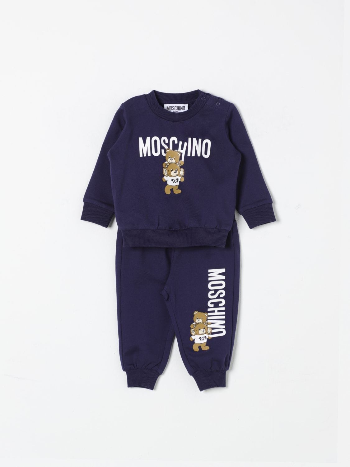 Moschino fashion baby blue tracksuit