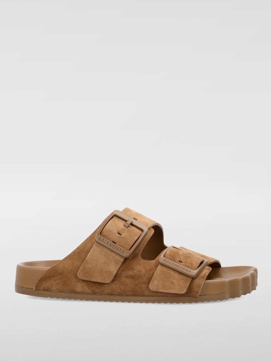 BALENCIAGA FLAT SANDALS: Flat shoes woman Balenciaga, Brown - Img 1