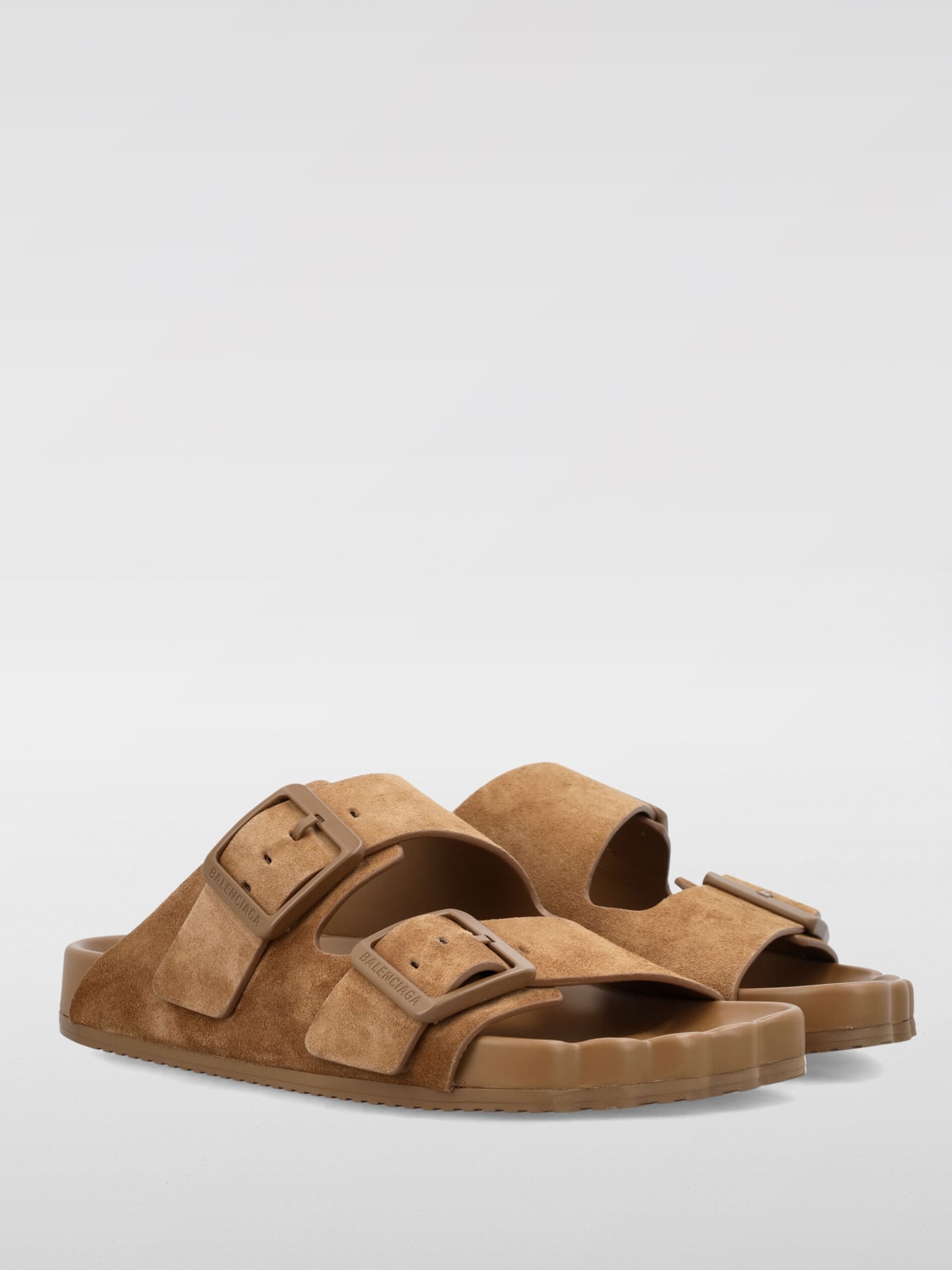 BALENCIAGA FLAT SANDALS: Flat shoes woman Balenciaga, Brown - Img 2