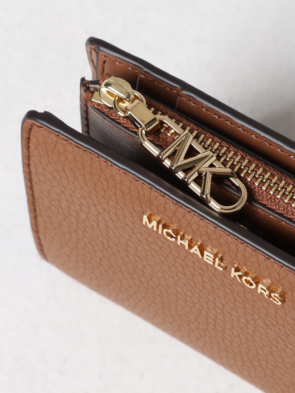 カードケース・名刺入れ Michael Kors PORTAFOGLIO IN PELLE (32R4G8ED6L 230LUGGAGE) Empire Small Crocodile Embossed Leather Card Case | Michael