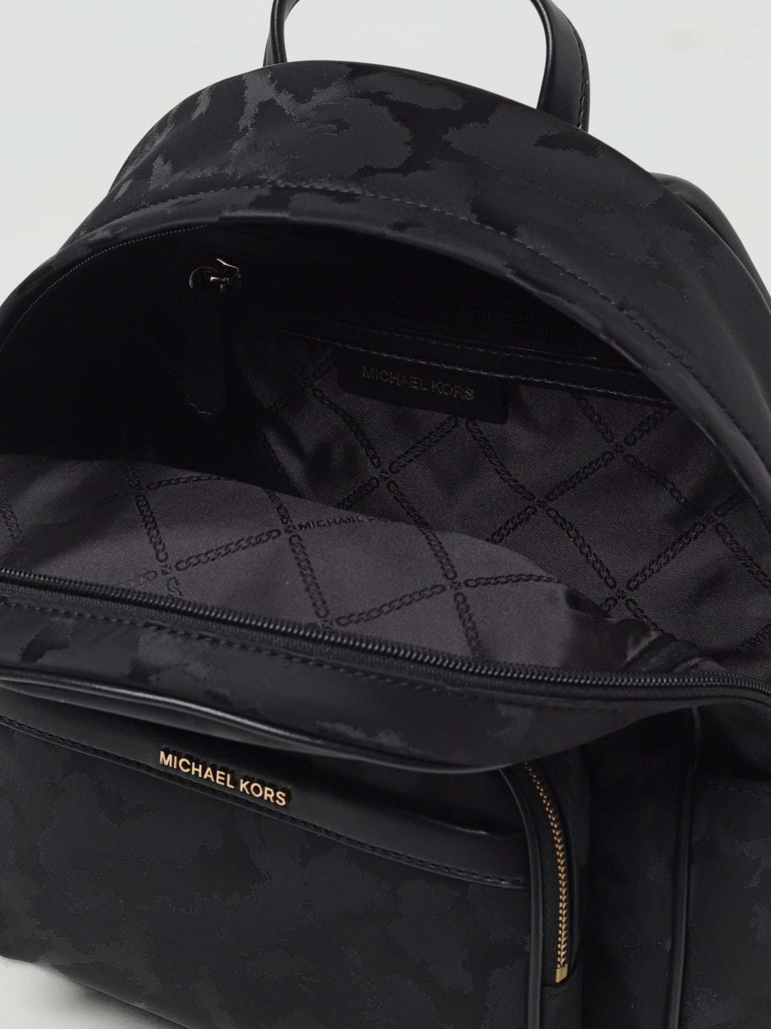 Michael kors black camo backpack online