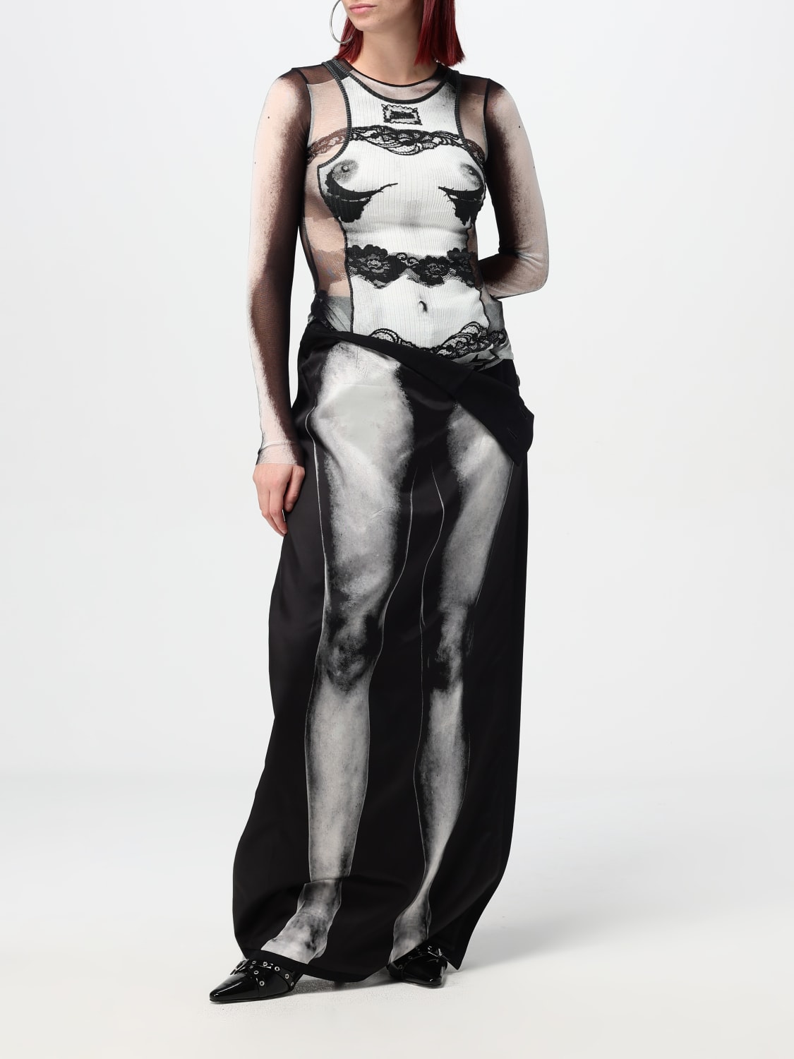 JEAN PAUL GAULTIER PANTS: Pants woman Jean Paul Gaultier, Black - Img 2