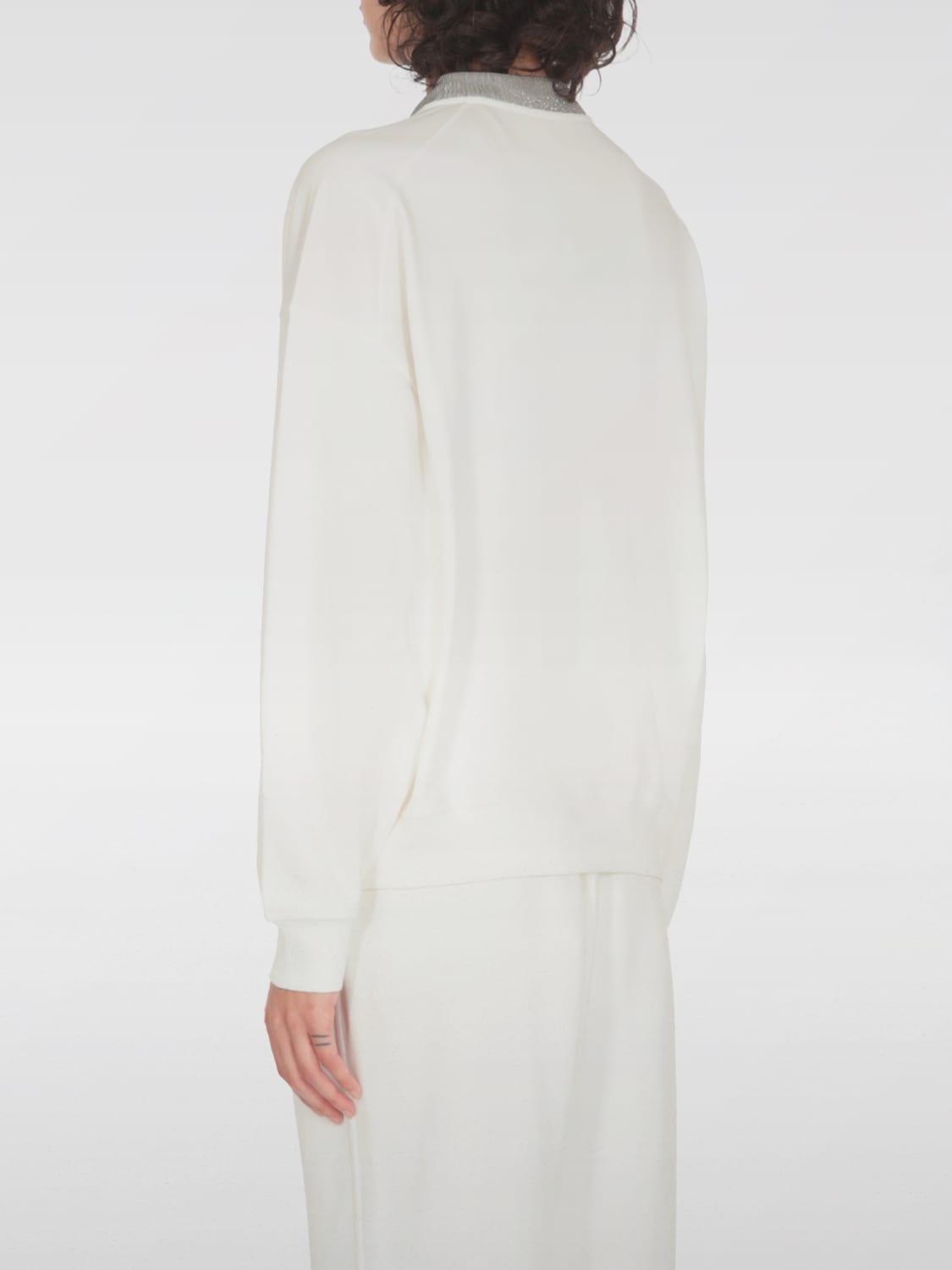 BRUNELLO CUCINELLI SWEATSHIRT: Sweatshirt woman Brunello Cucinelli, White - Img 3