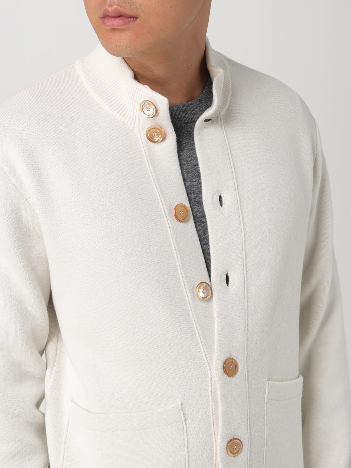 BRUNELLO CUCINELLI CARDIGAN: Cardigan men Brunello Cucinelli, White - Img 5