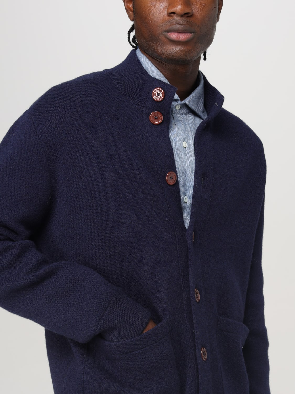 Navy cardigan men's style best sale