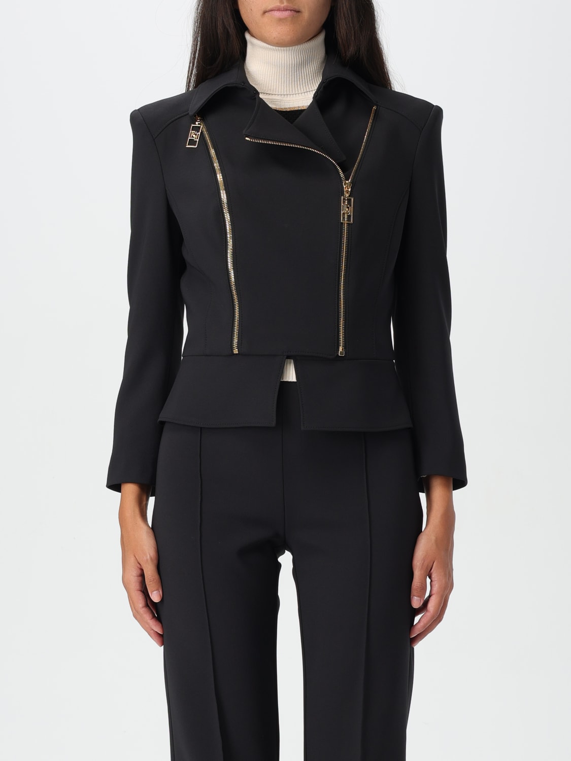 Giglio Giacca full zip Elisabetta Franchi in crepe