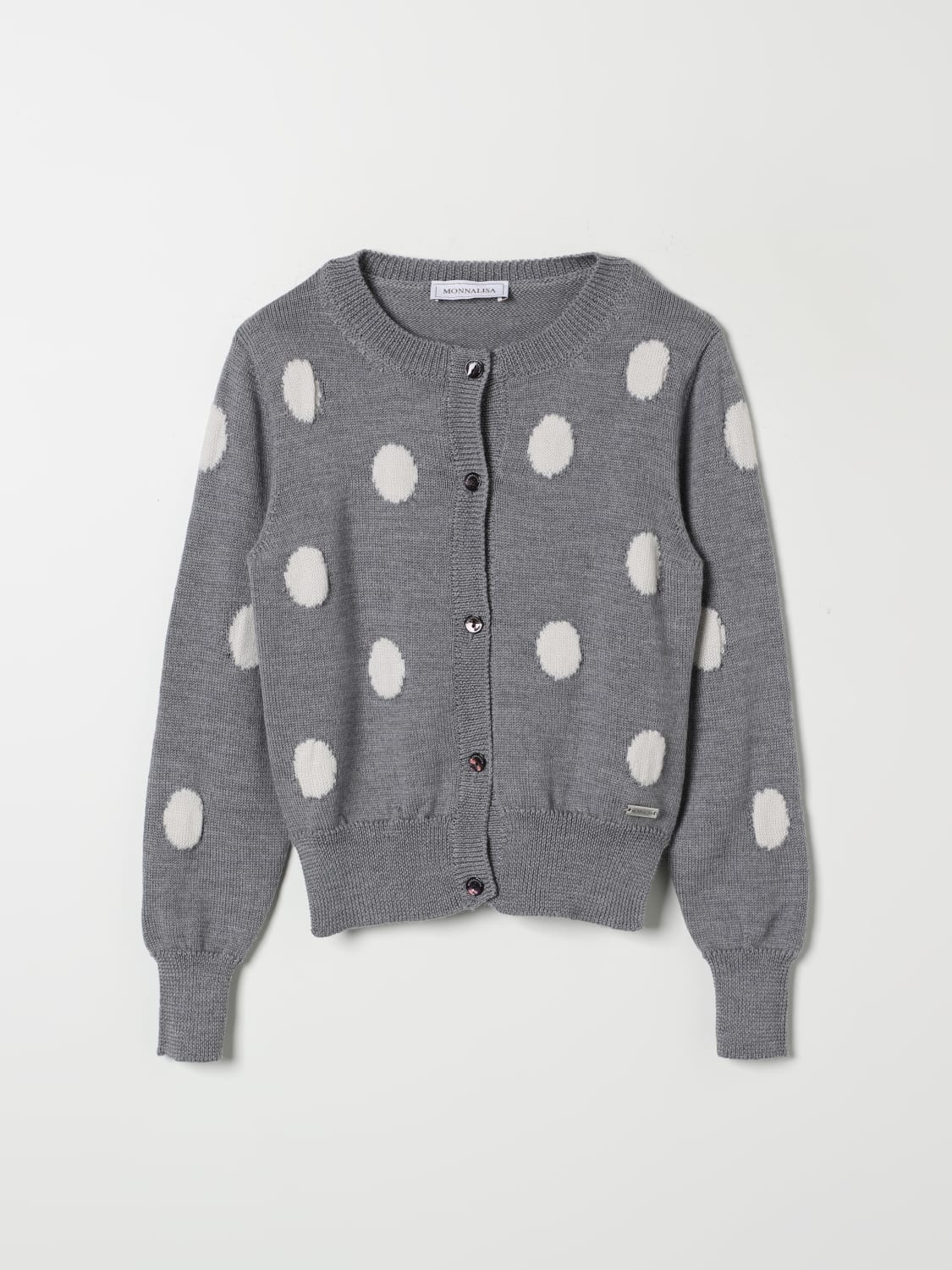 MONNALISA SWEATER: Sweater kids Monnalisa, Grey - Img 1