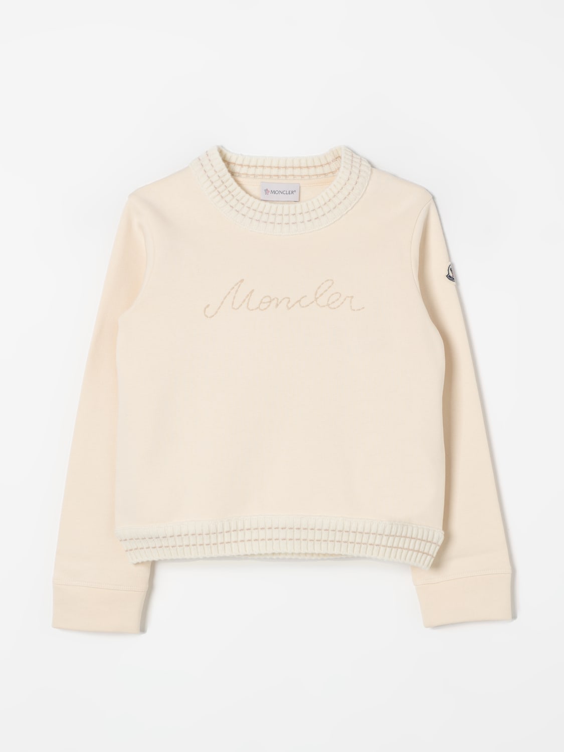 MONCLER SWEATER: Sweater kids Moncler, Yellow Cream - Img 1