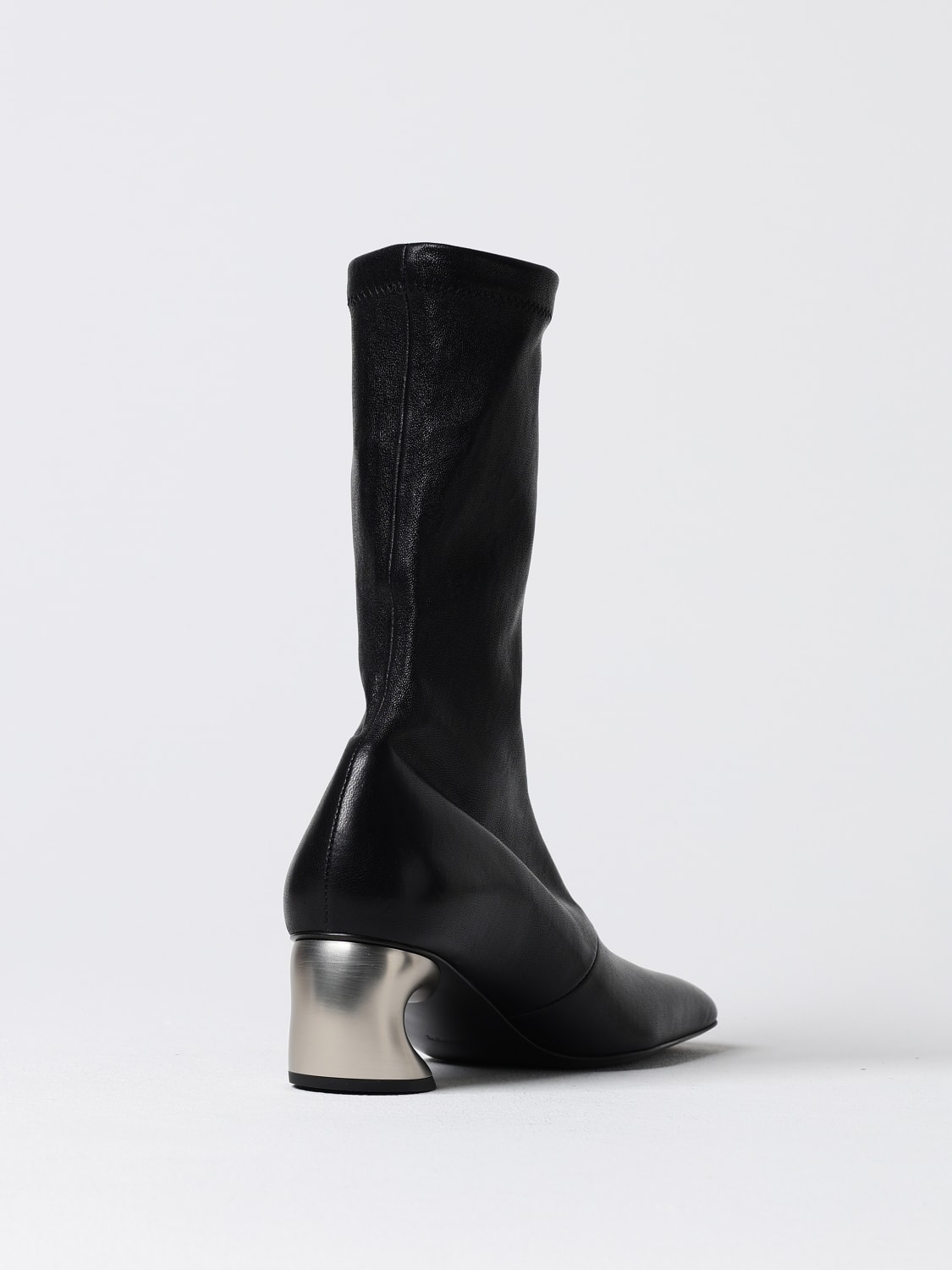 JIL SANDER FLAT ANKLE BOOTS: Boots woman Jil Sander, Black - Img 3