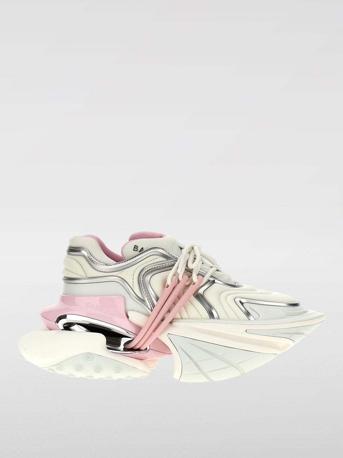 BALMAIN SNEAKERS: Sneakers woman Balmain, Pink - Img 1