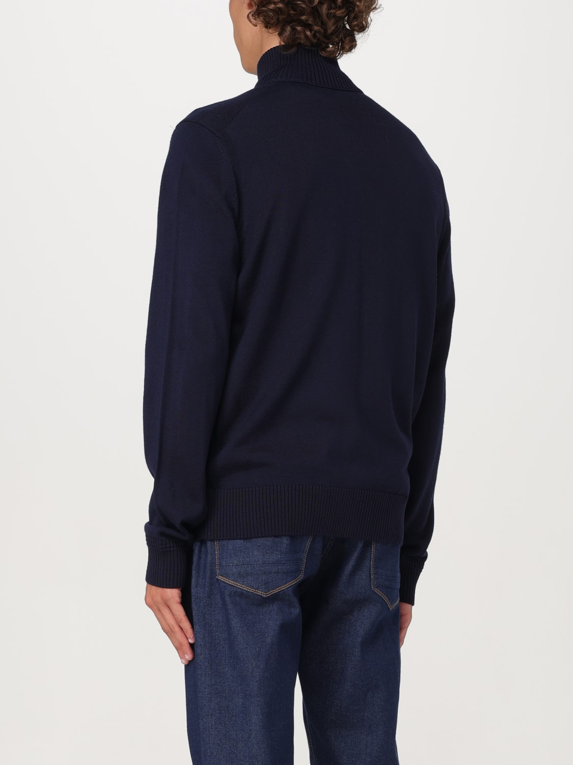 BOSS CARDIGAN: Boss zip-up cardigan, Blue - Img 2