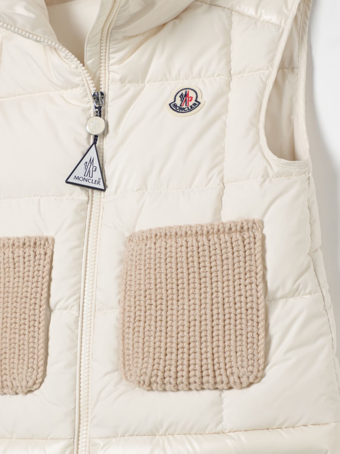 MONCLER 웨이스트코트: 코트 남아 Moncler, 화이트 - Img 3